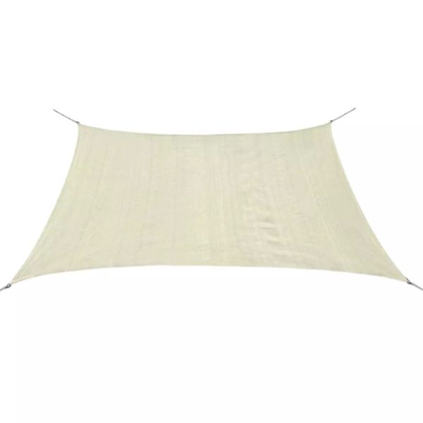 Sunshade Sail HDPE Square – 3.6×3.6 m, Cream