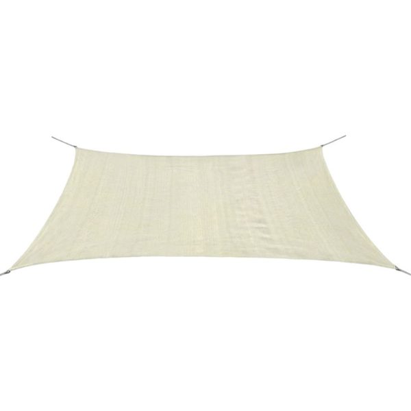 Sunshade Sail HDPE Rectangular – 2×4 m, Cream