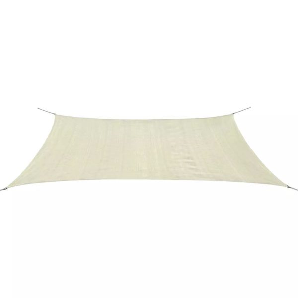 Sunshade Sail HDPE Rectangular – 4×6 m, Cream