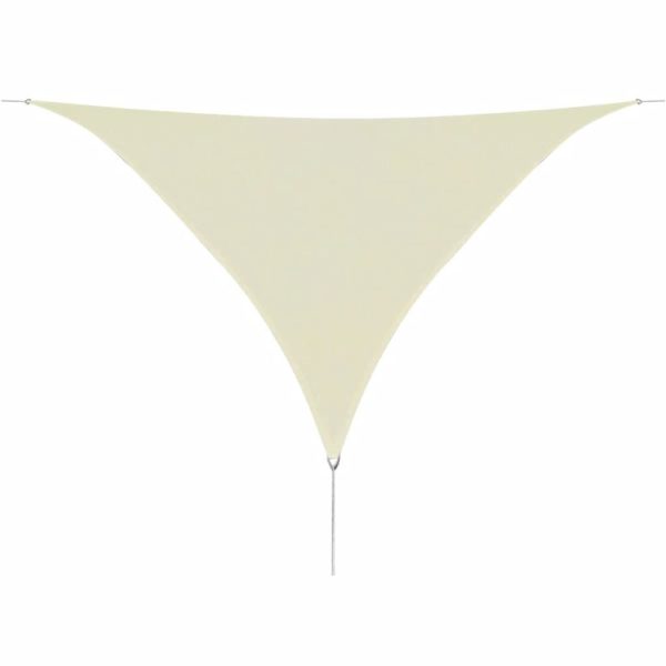 Sunshade Sail HDPE Triangular – 5x5x5 m, Cream