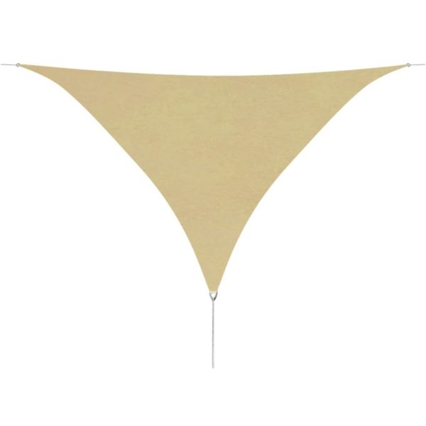 Sunshade Sail Oxford Fabric Triangular – 5x5x5 m, Beige
