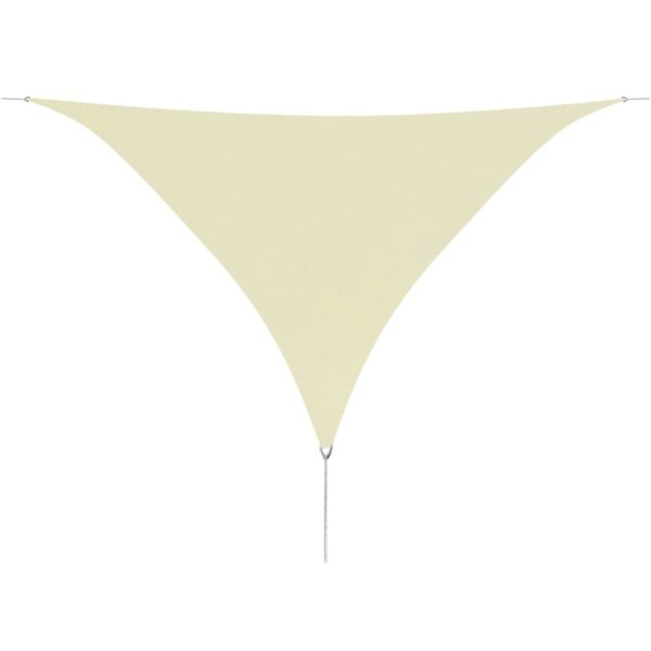 Sunshade Sail Oxford Fabric Triangular – 5x5x5 m, Cream