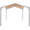 Gazebo Pavilion Tent Canopy Steel – 3×3 m, Beige