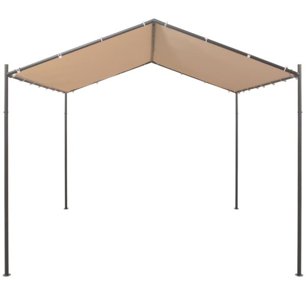Gazebo Pavilion Tent Canopy Steel – 3×3 m, Beige