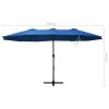 Outdoor Parasol with Aluminium Pole 460×270 cm – Blue
