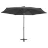 Outdoor Parasol with Steel Pole 300 cm – Anthracite