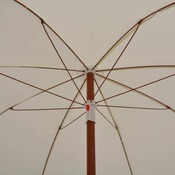 Parasol with Steel Pole – 240 cm, Sand