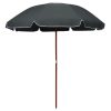 Parasol with Steel Pole – 240 cm, Anthracite