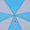 Beach Umbrella Shelter Blue and White 180 cm Fabric