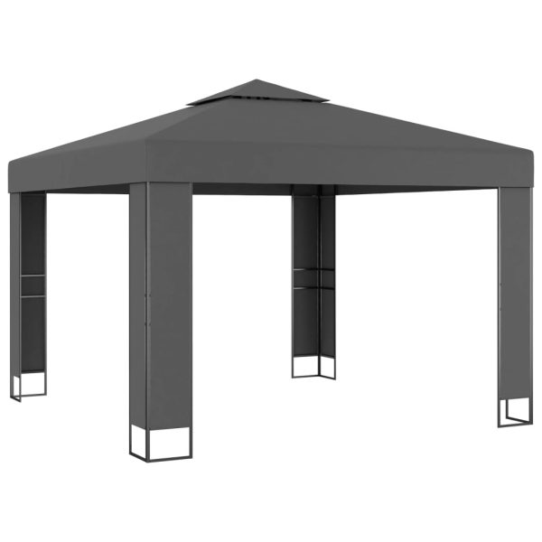 Gazebo with Double Roof – 3×3 m, Anthracite