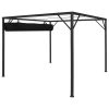 Garden Gazebo with Retractable Roof Canopy – Anthracite