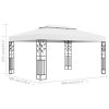 Gazebo with Double Roof 3×4 m – White