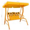 Kids Swing Bench 115x75x110 cm Fabric – Yellow