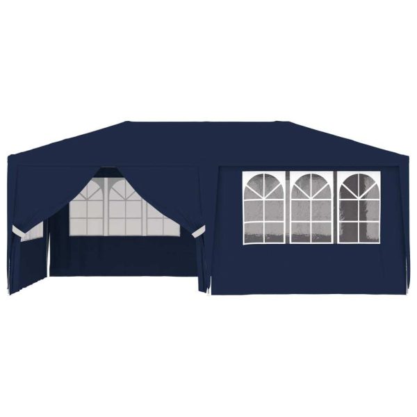 Professional Party Tent with Side Walls 90 g/m – 4×6 m, Blue