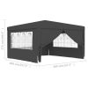 Professional Party Tent with Side Walls 90 g/m – 4×4 m, Anthracite