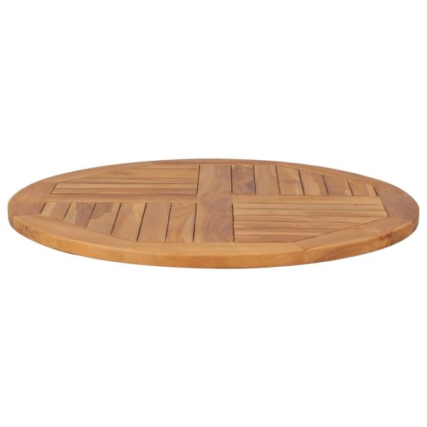 Table Top Solid Teak Wood Round – 80×2.5 cm