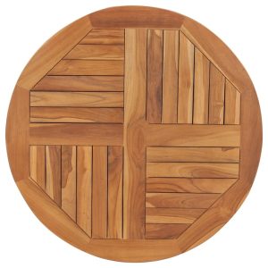 Table Top Solid Teak Wood Round – 80×2.5 cm