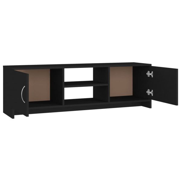 Manoora TV Cabinet 120x30x37.5 cm Engineered Wood – Black