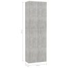 Office Cabinet 60x32x190 cm Engineered Wood – Concrete Grey
