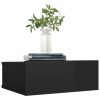 Danbury Floating Nightstand 40x30x15 cm Engineered Wood – High Gloss Black, 1