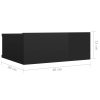 Danbury Floating Nightstand 40x30x15 cm Engineered Wood – High Gloss Black, 2