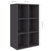 Book Cabinet/Sideboard 66x30x97.8 cm Engineered Wood – Grey
