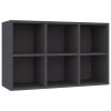 Book Cabinet/Sideboard 66x30x97.8 cm Engineered Wood – Grey
