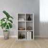 Book Cabinet/Sideboard 66x30x97.8 cm Engineered Wood – High Gloss White