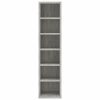 CD Cabinet 21x20x88 cm Engineered Wood – Concrete Grey