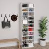 Shoe Cabinet 54x34x183 cm Engineered Wood – High Gloss White