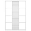 Warnes Room Divider/Book Cabinet 100x24x140 cm Engineered Wood – High Gloss White