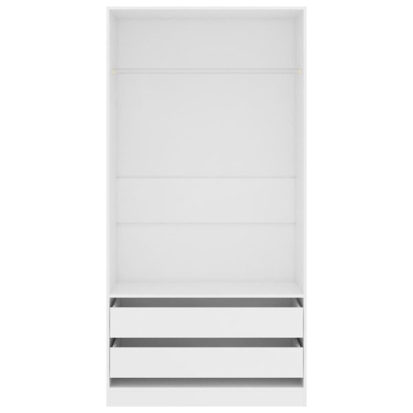 Wardrobe 100x50x200 cm Engineered Wood – White