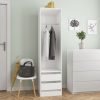 Wardrobe with Drawers 50x50x200 cm Engineered Wood – White