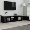 Elmo TV Cabinet 140x40x35.5 cm Engineered Wood – Black