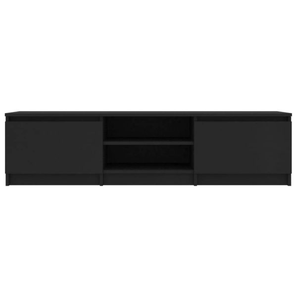 Elmo TV Cabinet 140x40x35.5 cm Engineered Wood – Black