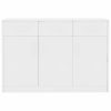 Sideboard 110x30x75 cm Engineered Wood – White