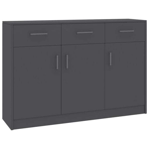 Sideboard 110x30x75 cm Engineered Wood – Grey