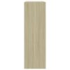 Bookshelf Engineered Wood – 60x24x74.5 cm, White and Sonoma Oak