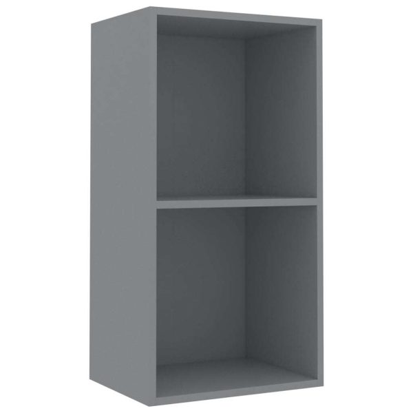 2-Tier Book Cabinet – 40x30x76.5 cm, Grey
