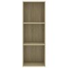 2-Tier Book Cabinet – 40x30x114 cm, Sonoma oak