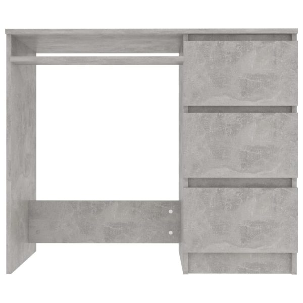 Desk 90x45x76 cm Engineered Wood – Concrete Grey