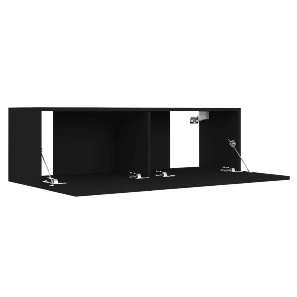 Newmarket TV Cabinet Engineered Wood – 100x30x30 cm, Black