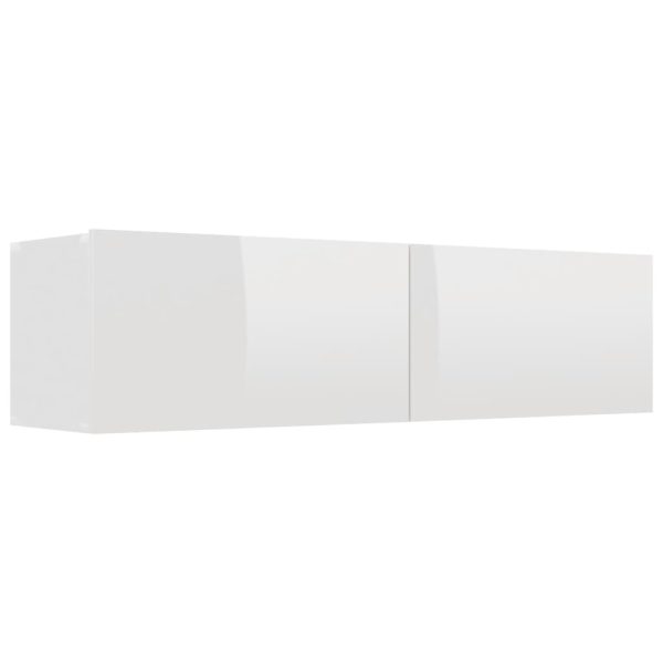 Newmarket TV Cabinet Engineered Wood – 120x30x30 cm, High Gloss White