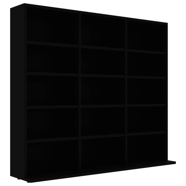 CD Cabinet Engineered Wood – 102x23x89.5 cm, Black