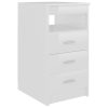 Drawer Cabinet 40x50x76 cm Engineered Wood – High Gloss White
