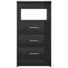 Drawer Cabinet 40x50x76 cm Engineered Wood – High Gloss Black