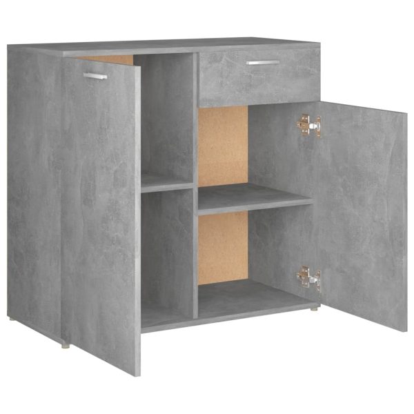 Sideboard Engineered Wood – 80x36x75 cm (right), Concrete Grey