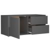 Hopkins TV Cabinet 80x34x36 cm Engineered Wood – High Gloss Grey