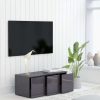 Prudhoe TV Cabinet 80x34x30 cm Engineered Wood – High Gloss Grey