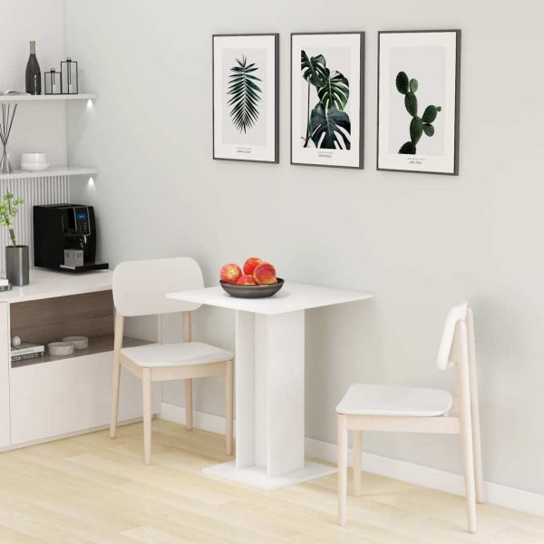 Bistro Table 60x60x75 cm Engineered Wood – White